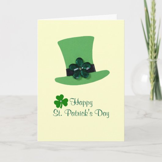 Personaliseer Groen pet voor St. Patrick's day Feestdagen Kaart (Voorkant)