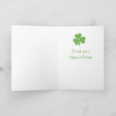 Personaliseer Groen pet voor St. Patrick's day Feestdagen Kaart (Binnen)