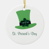Personaliseer Groen pet voor St. Patrick's day Keramisch Ornament (Voorkant)