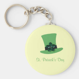 Personaliseer Groen pet voor St. Patrick's day Sleutelhanger