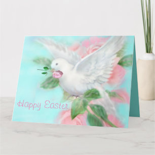 Personaliseer grote "Prettig Pasen" Duif Kaart