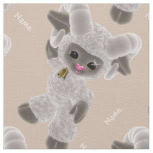 Personaliseer Hallo Baby Plush Speelgoed Ram Brown Stof