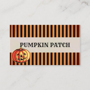 Personaliseer Halloween Pumpkin Patch Oranje Black Visitekaartje