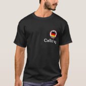 Personaliseer Ham Radio Operator Duitse vlag T-shirt (Voorkant)