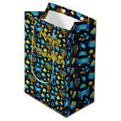 Personaliseer HANUKKA Blauw Goud Cadeautas (Voorkant Gekanteld)