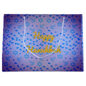Personaliseer HANUKKAH Dove Gift Bag Groot Cadeauzakje (Voorkant)