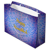 Personaliseer HANUKKAH Dove Gift Bag Groot Cadeauzakje (Achterkant Gekanteld)
