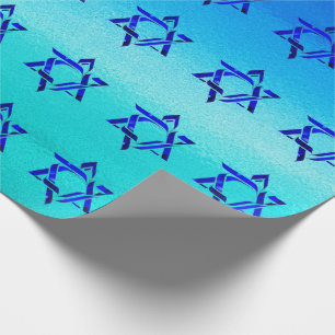 Personaliseer HANUKKAH HEBREEUWSE STERREN inpakpap Cadeaupapier