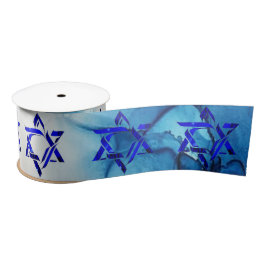 Personaliseer HANUKKAH HEBREW STARS Satijnen Lint
