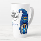 Personaliseer Hanukkah-kabouters Latte Mok (Rechterhoek)