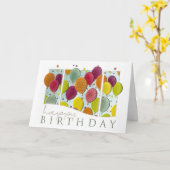 Personaliseer Happy Birthday Balloons Kaart