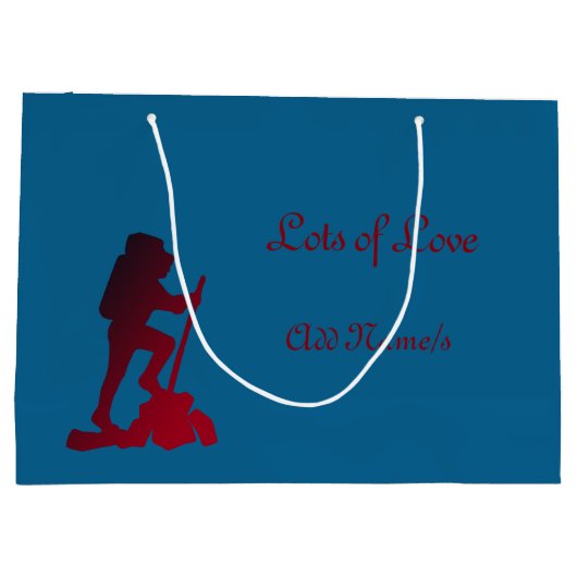 Personaliseer Happy Birthday Opa Large Cadeautasje (Achterkant)