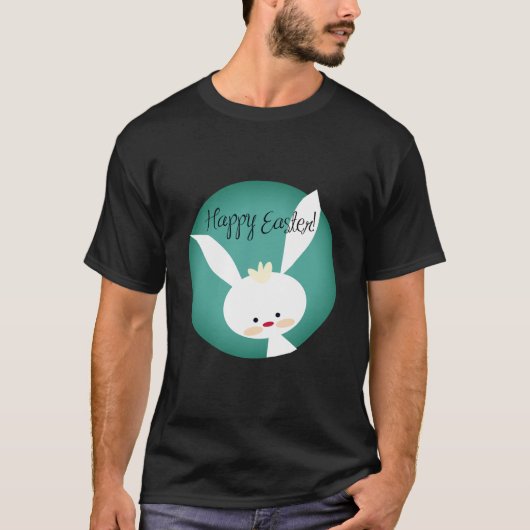 Personaliseer HAPPY EASTER Bunny Aesthetics voor m T-shirt (Voorkant)