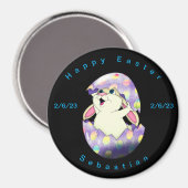 Personaliseer Happy Easter magneet (Voorkant / Achterkant)