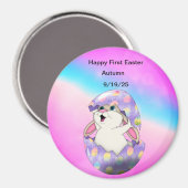 Personaliseer Happy Easter magneet (Voorkant / Achterkant)