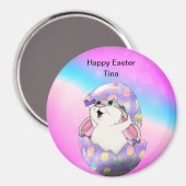 Personaliseer Happy Easter magneet (Voorkant / Achterkant)
