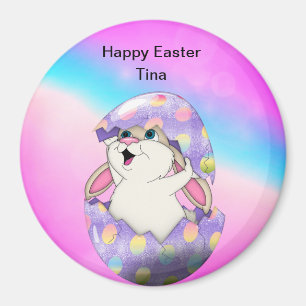 Personaliseer Happy Easter magneet
