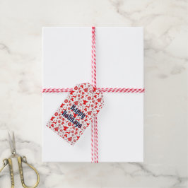 Personaliseer HAPPY HOLIDAYS rendiergeeftags Cadeaulabel