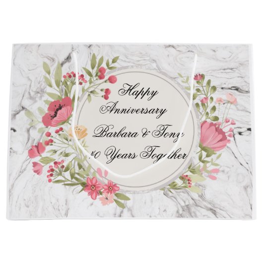 Personaliseer Happy Jubileum Groot Cadeauzakje (Voorkant)