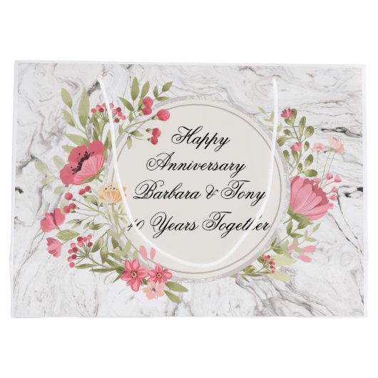 Personaliseer Happy Jubileum Groot Cadeauzakje (Achterkant)