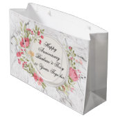 Personaliseer Happy Jubileum Groot Cadeauzakje (Achterkant Gekanteld)