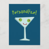 Personaliseer Happy Martini Briefkaart (Voorkant)