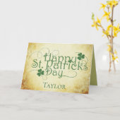 Personaliseer Happy St Patrick's Day Kaart (Gele Bloem)