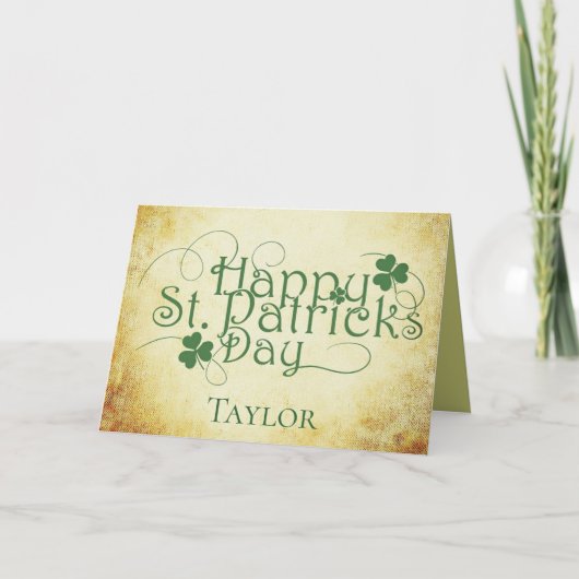 Personaliseer Happy St Patrick's Day Kaart (Voorkant)