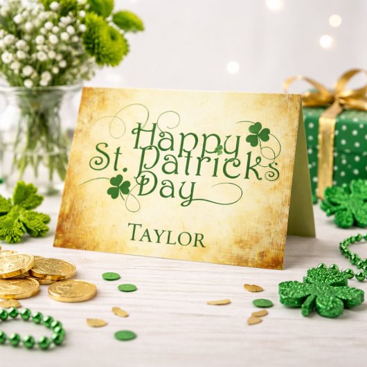 Personaliseer Happy St Patrick's Day Kaart