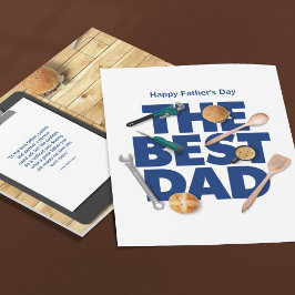 Personaliseer Happy Vaderdag | De beste papa Kaart