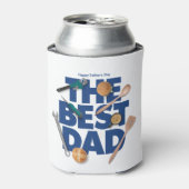 Personaliseer Happy Vaderdag | De beste vader Blikjeskoeler (Blikje Voorkant)