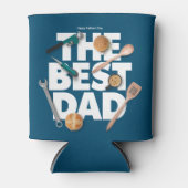 Personaliseer Happy Vaderdag | De beste vader-donk Blikjeskoeler (Voorkant)