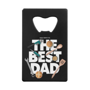 Personaliseer Happy Vaderdag   De beste vader-donk Creditkaart Flessenopener