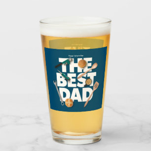 Personaliseer Happy Vaderdag De beste vader-donk Glas