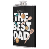 Personaliseer Happy Vaderdag | De beste vader-donk Heupfles (Links)