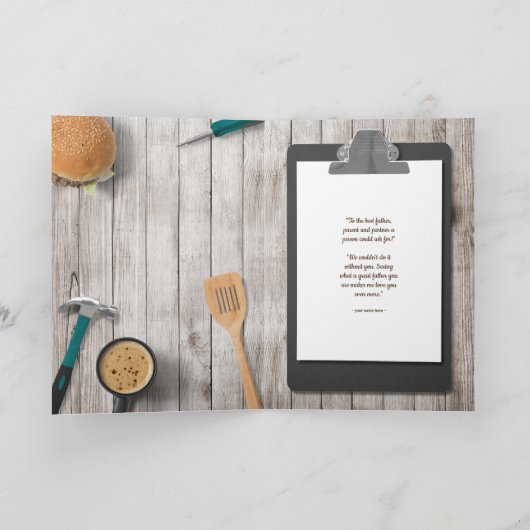 Personaliseer Happy Vaderdag | De beste vader-donk Kaart (Binnen)