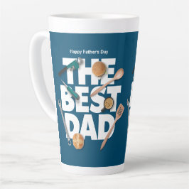 Personaliseer Happy Vaderdag | De beste vader-donk Latte Mok
