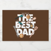 Personaliseer Happy Vaderdag | De beste vader-donk Likeurfles Etiket (Enkel label)