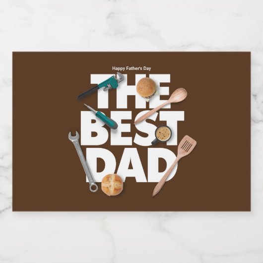 Personaliseer Happy Vaderdag | De beste vader-donk Likeurfles Etiket (Enkel label)