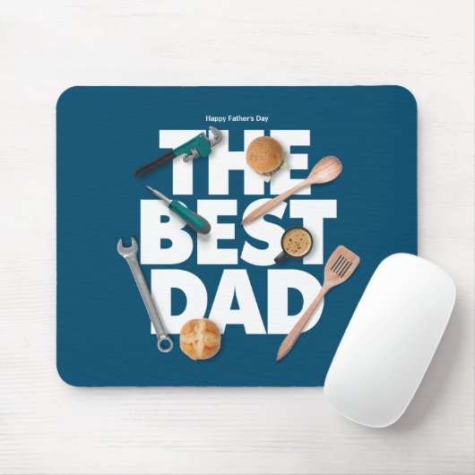 Personaliseer Happy Vaderdag | De beste vader-donk Muismat (Met muis)