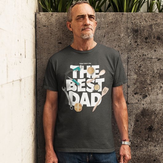 Personaliseer Happy Vaderdag | De beste vader-donk T-shirt
