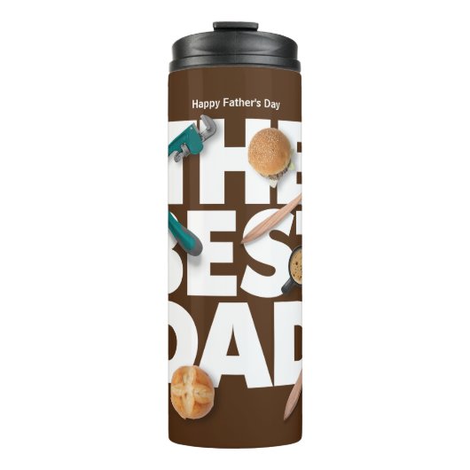 Personaliseer Happy Vaderdag | De beste vader-donk Thermosbeker (Voorkant)