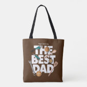 Personaliseer Happy Vaderdag | De beste vader-donk Tote Bag (Achterkant)