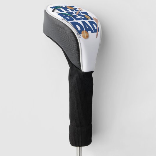 Personaliseer Happy Vaderdag | De beste vader Golfheadcover (Schuin)
