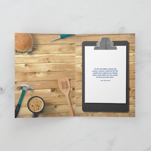 Personaliseer Happy Vaderdag | De beste vader Kaart (Binnen)