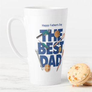 Personaliseer Happy Vaderdag De beste vader Latte Mok