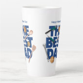 Personaliseer Happy Vaderdag | De beste vader Latte Mok (Voorkant)