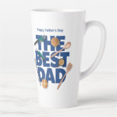 Personaliseer Happy Vaderdag | De beste vader Latte Mok (Rechts)