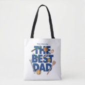 Personaliseer Happy Vaderdag | De beste vader Tote Bag (Voorkant)