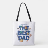 Personaliseer Happy Vaderdag | De beste vader Tote Bag (Achterkant)